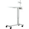 CTA Digital Height-Adjustable Rolling Workstation Cart with Adjustable VESA Arm Mount