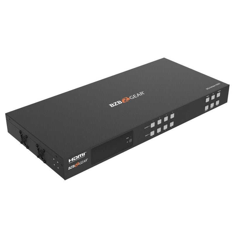 BZBGear 4x4 UHD 4K 18 Gb/s HDMI/HDBaseT Matrix Switch with IR/EDID/Downscaling