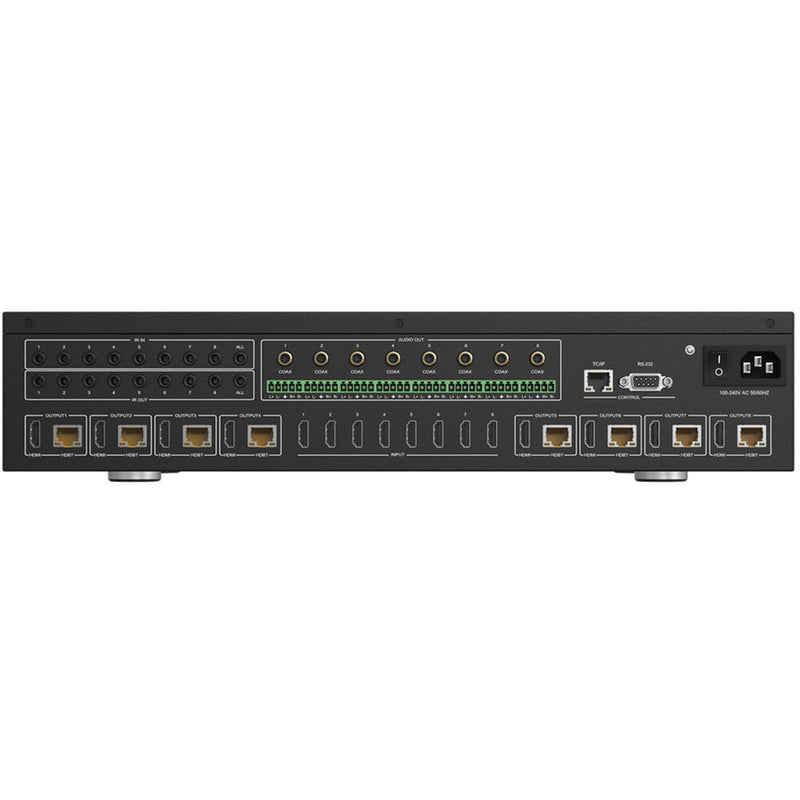 BZBGear 8x8 UHD 4K 18 Gb/s HDMI/HDBaseT Matrix Switch with IR/EDID/Downscaling