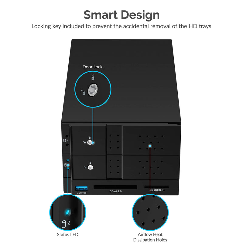 Sabrent USB Type-C to Dual 3.5" SATA and RAID Docking Station