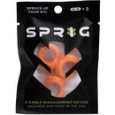 Sprig Big Cable Management Device for 3/8"-16 Threaded Holes (Orange, 3-Pack)