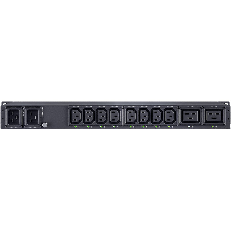 CyberPower PDU44006 Switched ATS 10-Outlet 1 RU Power Distribution Unit (Black)