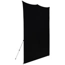 Westcott X-Drop Fabric Backdrop Kit (Rich Black, 8 x 8')