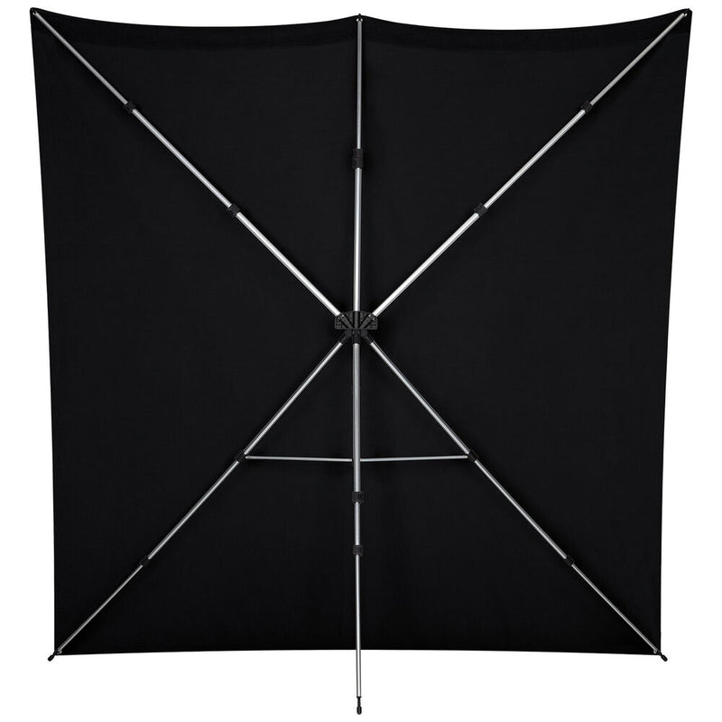 Westcott X-Drop Fabric Backdrop Kit (Rich Black, 8 x 8')