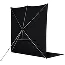 Westcott X-Drop Fabric Backdrop Sweep Kit (Rich Black, 8 x 13')