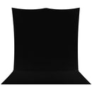 Westcott X-Drop Fabric Backdrop Sweep Kit (Rich Black, 8 x 13')