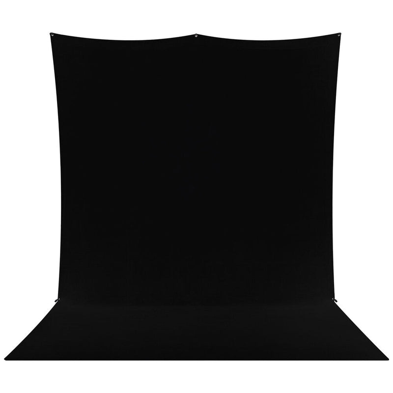 Westcott X-Drop Fabric Backdrop Sweep Kit (Rich Black, 8 x 13')