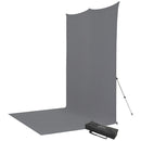 Westcott X-Drop Fabric Backdrop Kit (Neutral Gray, 8 x 13')