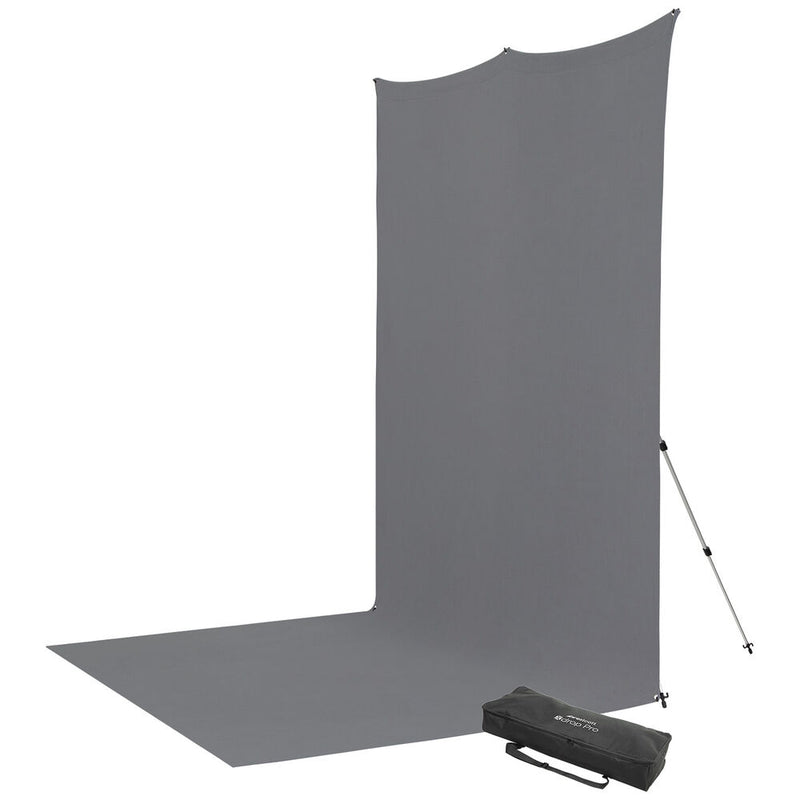 Westcott X-Drop Fabric Backdrop Kit (Neutral Gray, 8 x 13')