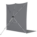 Westcott X-Drop Fabric Backdrop Kit (Neutral Gray, 8 x 13')