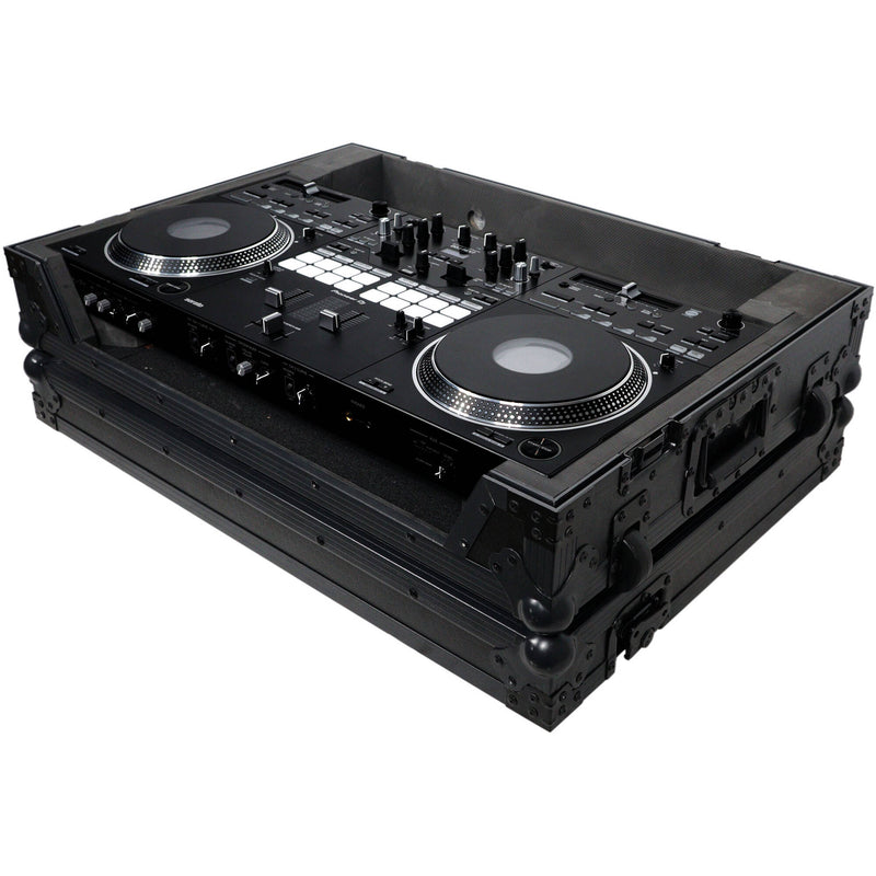 ProX Flight Case for Pioneer DDJ-REV7 Controller with 1 RU Rackspace and Wheels (All Black)