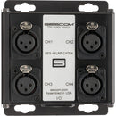 Sescom SES-4XLRF-CATBX 4-Channel Passive Analog/Digital Audio Extender over CAT5/6/7