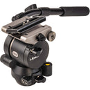 Libec H45 75mm Ball and Flat Base Video Head with Pan Handle (26.5 lb Payload)