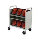 Bretford CUBE Transport Cart with Caddies (90&deg; AC Outlets, Concrete)