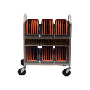 Bretford CUBE Transport Cart with Caddies (90&deg; AC Outlets, Champagne)