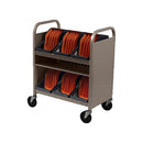 Bretford CUBE Transport Cart with Caddies (90&deg; AC Outlets, Champagne)