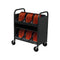 Bretford CUBE Transport Cart with Caddies (90&deg; AC Outlets, Charcoal)