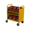 Bretford CUBE Transport Cart with Caddies (90&deg; AC Outlets, Mustard)