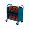 Bretford CUBE Transport Cart with Caddies (90&deg; AC Outlets, Pacific Blue)