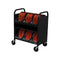 Bretford CUBE Transport Cart with Caddies (Standard AC Outlets, Black Pumice)