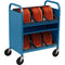 Bretford CUBE Transport Cart with Caddies (Standard AC Outlets, Sky)