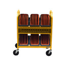 Bretford CUBE Transport Cart with Caddies (Standard AC Outlets, Mustard)