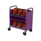 Bretford CUBE Transport Cart with Caddies (Standard AC Outlets, Orchid)