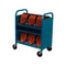 Bretford CUBE Transport Cart with Caddies (Standard AC Outlets, Pacific Blue)