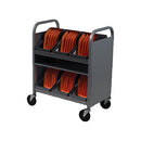 Bretford CUBE Transport Cart with Caddies (Standard AC Outlets, Platinum)