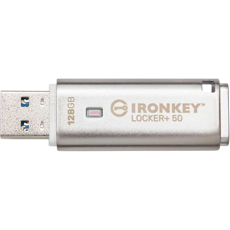 Kingston 128GB IronKey Locker+ 50 USB Type-A Flash Drive