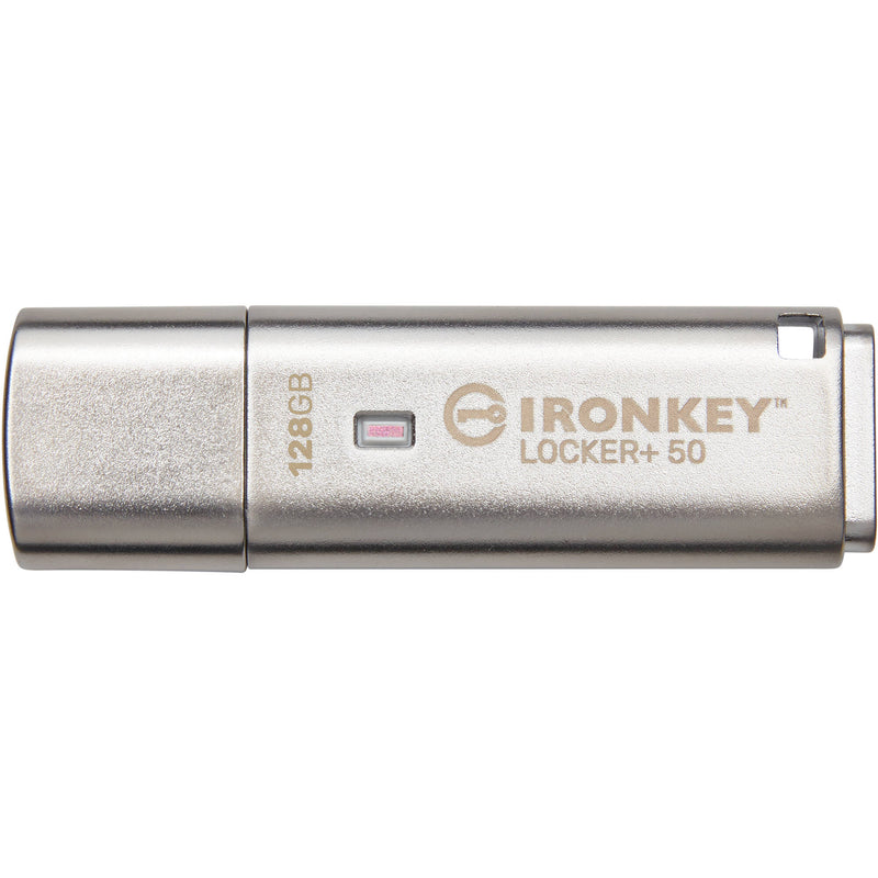Kingston 128GB IronKey Locker+ 50 USB Type-A Flash Drive