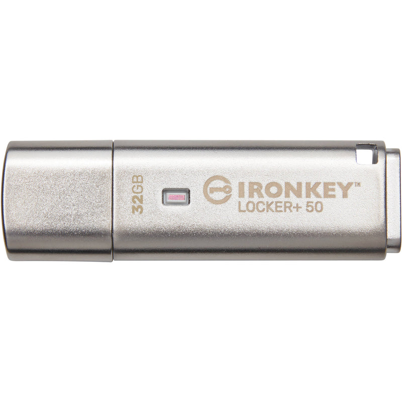 Kingston 32GB IronKey Locker+ 50 USB Type-A Flash Drive