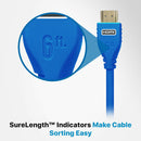 Comprehensive MicroFlex Pro AV/IT Integrator Ultra High-Speed HDMI Cable with Ethernet (Cool Blue, 6')