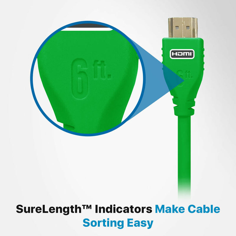 Comprehensive MicroFlex Pro AV/IT Integrator Ultra High-Speed HDMI Cable with Ethernet (Green, 9')