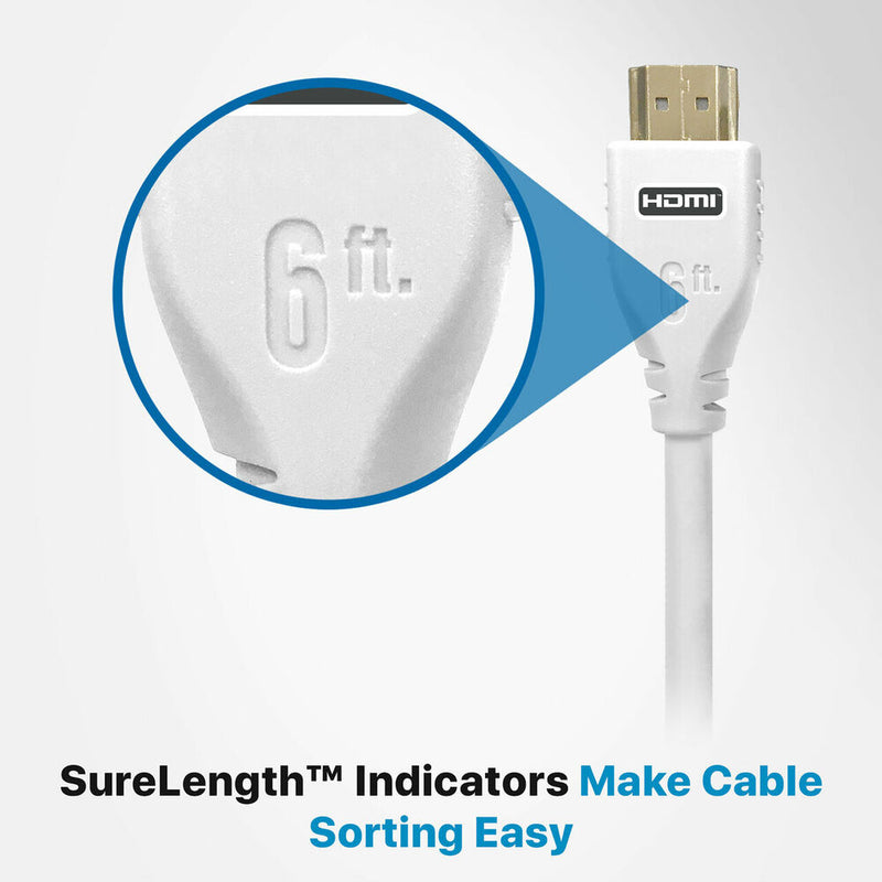 Comprehensive MicroFlex Pro AV/IT Integrator Ultra High-Speed HDMI Cable with Ethernet (White, 6')