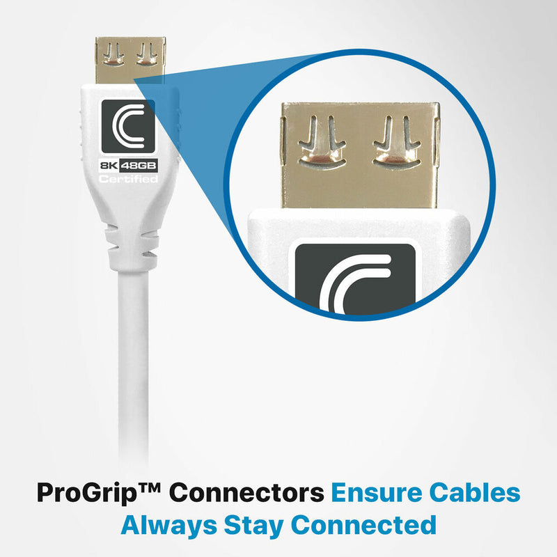 Comprehensive MicroFlex Pro AV/IT Integrator Ultra High-Speed HDMI Cable with Ethernet (White, 3')