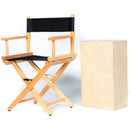 Filmcraft Junior Director's Chair (Natural Frame, Black Canvas)