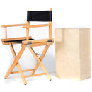 Filmcraft Junior Director's Chair (Natural Frame, Black Canvas)