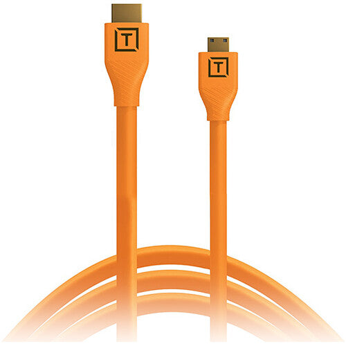 Tether Tools TetherPro Mini-HDMI to HDMI Cable with Ethernet (Orange, 15')