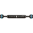 Kondor Blue Cine Magic Arm Extension Bar with Dual Ball Heads (8", Raven Black)