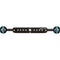 Kondor Blue Cine Magic Arm Extension Bar with Dual Ball Heads (8", Raven Black)