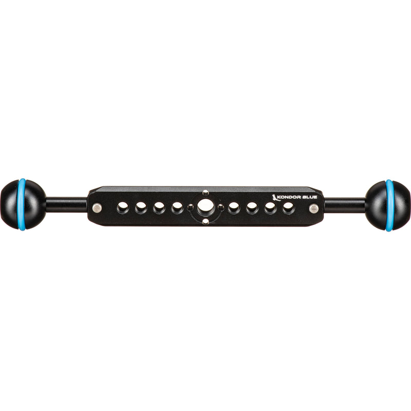 Kondor Blue Cine Magic Arm Extension Bar with Dual Ball Heads (8", Raven Black)