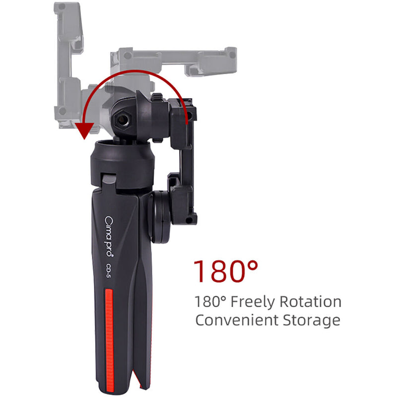 CimaPro CD-5 VLOG Mini Tripod with Selfie Stick, Smartphone Holder, and Bluetooth Remote