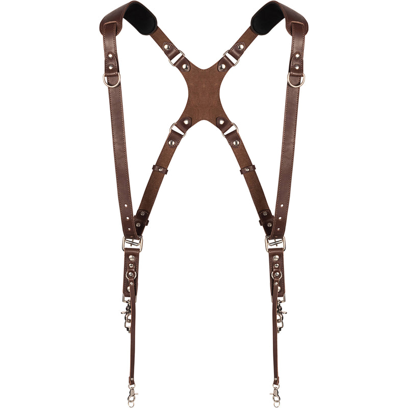 Coiro Skinny Dual Camera Harness (Brown)