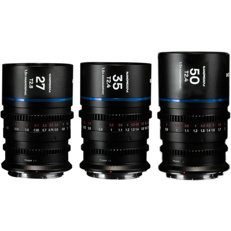 Venus Optics Laowa Nanomorph S35 Prime 3-Lens Bundle (ARRI PL & Canon EF, Blue Flare)