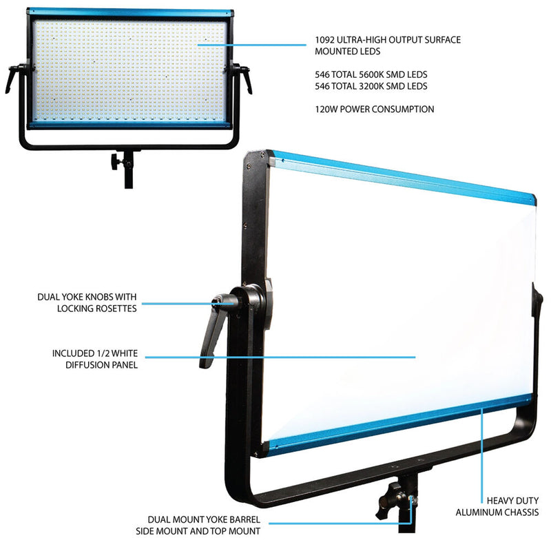 Dracast LED2000 X Series Bi-Color LED Light Panel