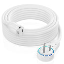 Maximm Cable 360&deg; Rotating Flat Plug 16 AWG Extension Cord (30', White)