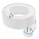 Maximm Cable 360&deg; Rotating Flat Plug 16 AWG Extension Cord (50', White)