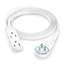 Maximm Cable Original Style 360&deg; Rotating Flat Plug Extension Cord (6', White)