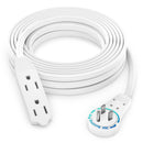 Maximm Cable Original Style 360&deg; Rotating Flat Plug Extension Cord (20', White)